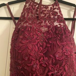 Maroon Mori Lee gown